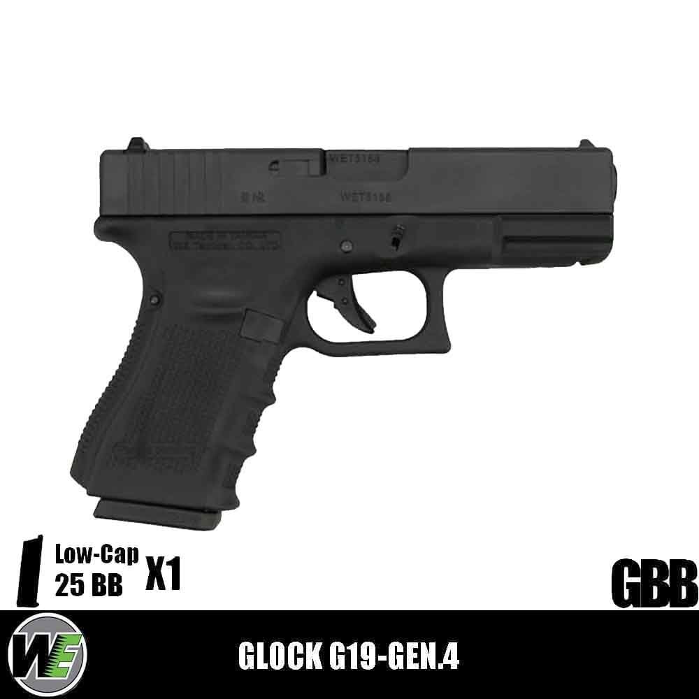 WE Glock G19-Gen.4 Airsoft Tabanca – Siyah