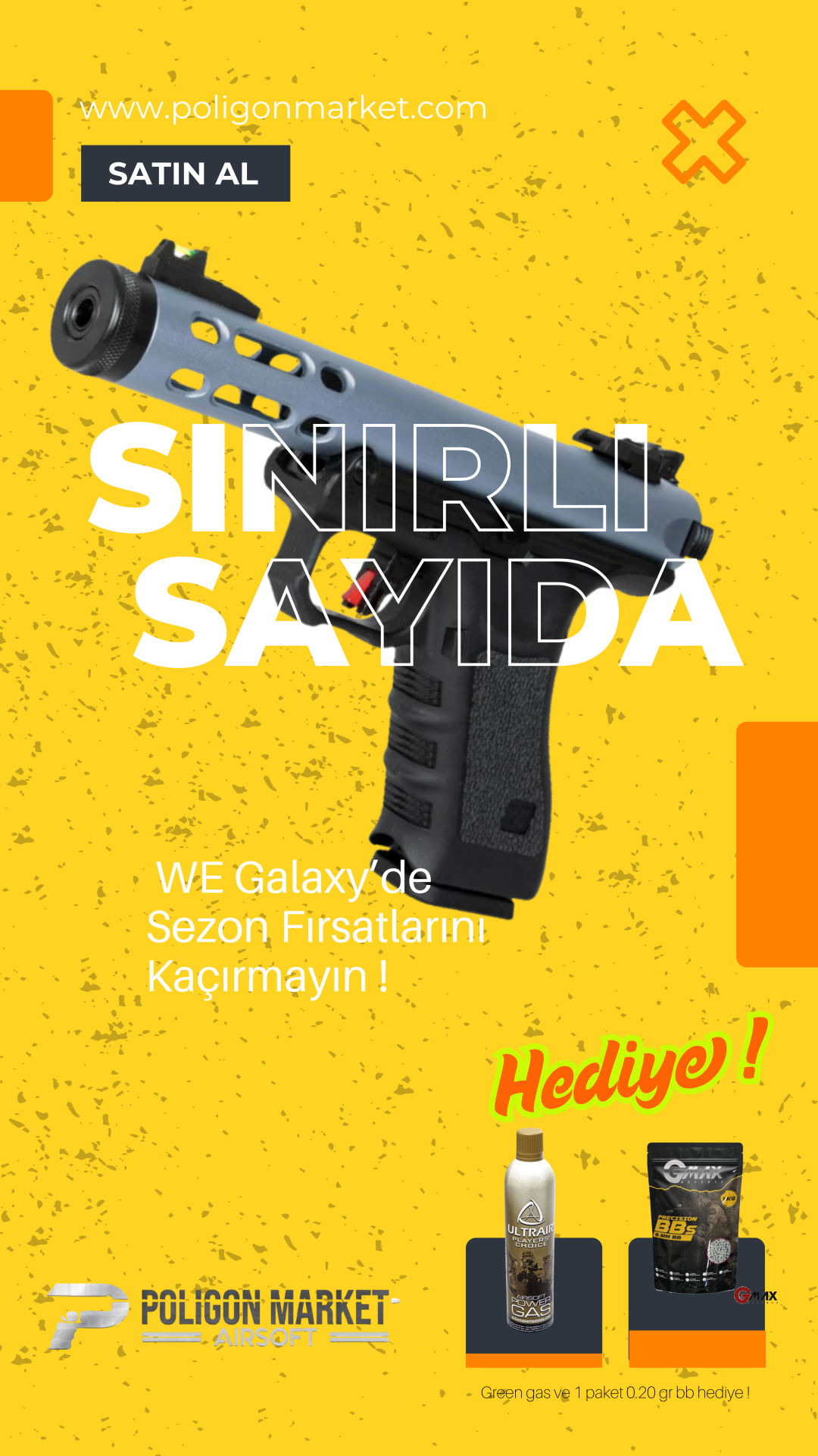 WE Galaxy Airsoft Tabanca – Mavi