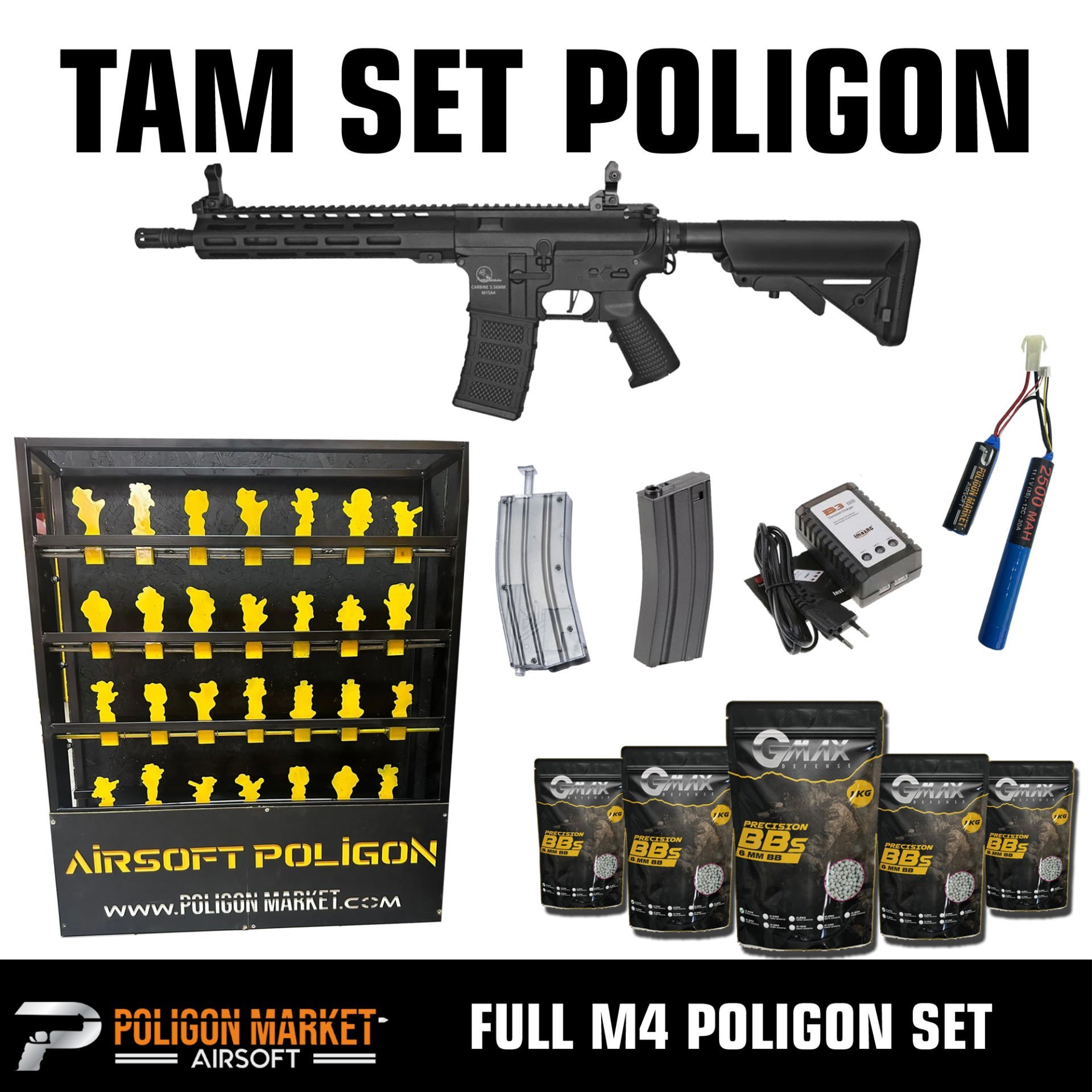 AİRSOFT M4 POLİGON SETİ