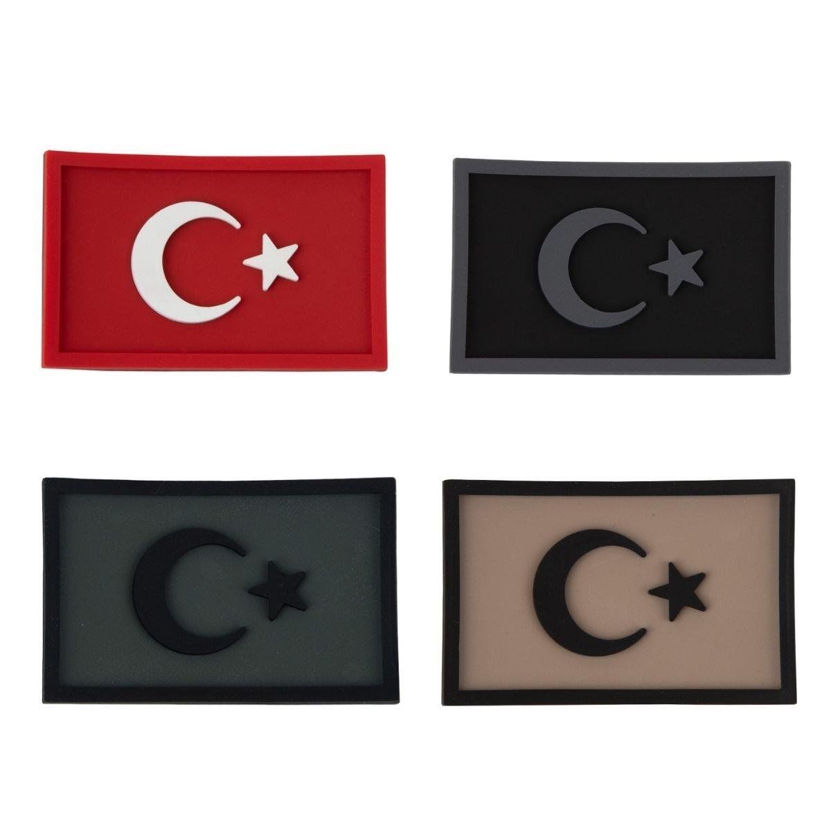 Büyük Türk Bayrağı Silikon Patch Arma