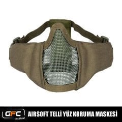 GFC Tactical Airsoft Telli Yüz Koruma Maskesi – Kahverengi