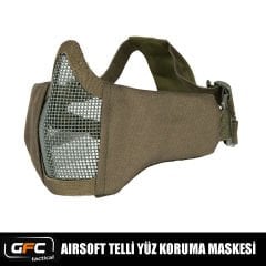 GFC Tactical Airsoft Telli Yüz Koruma Maskesi – Kahverengi