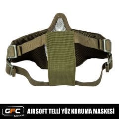 GFC Tactical Airsoft Telli Yüz Koruma Maskesi – Kahverengi