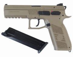 CZ P09 FDE Tan Rengi Green Gazlı BLOWBACK Airsoft Tabanca ASG18137