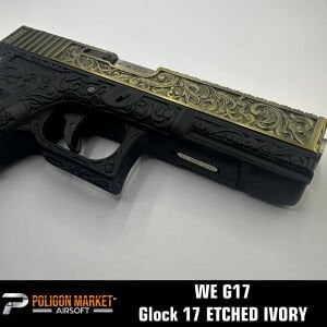 WE G17 Glock 17 ETCHED IVORY Bronze SE İşlemeli Glock Airsoft Tabanca