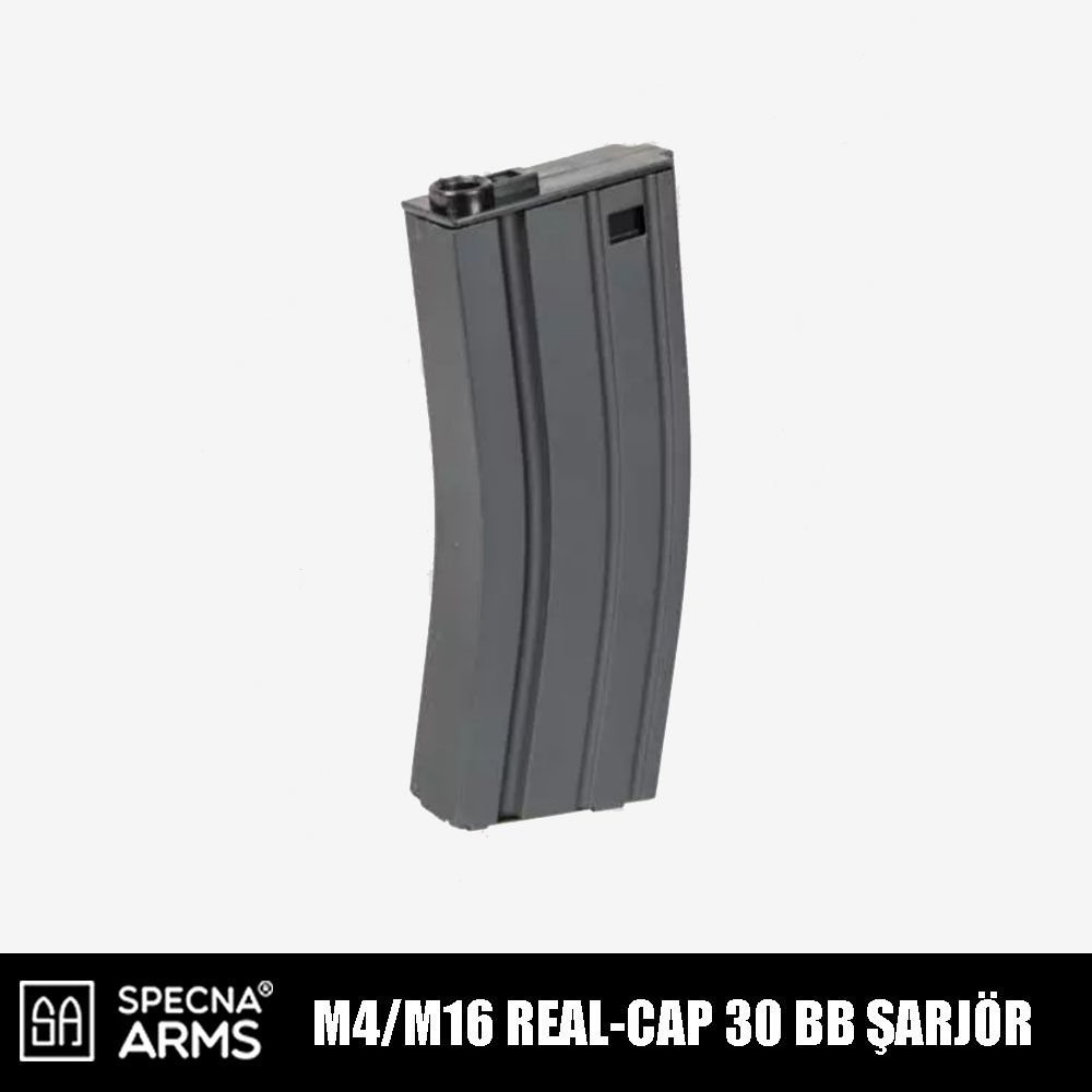 Specna Arms M4/M16 Real-Cap 30BB Airsoft Şarjörü – Siyah