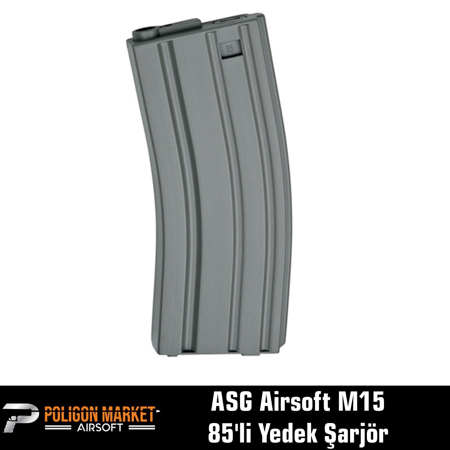 Airsoft M14-M16-M4 85 Lik ABS Yedek Şarjör