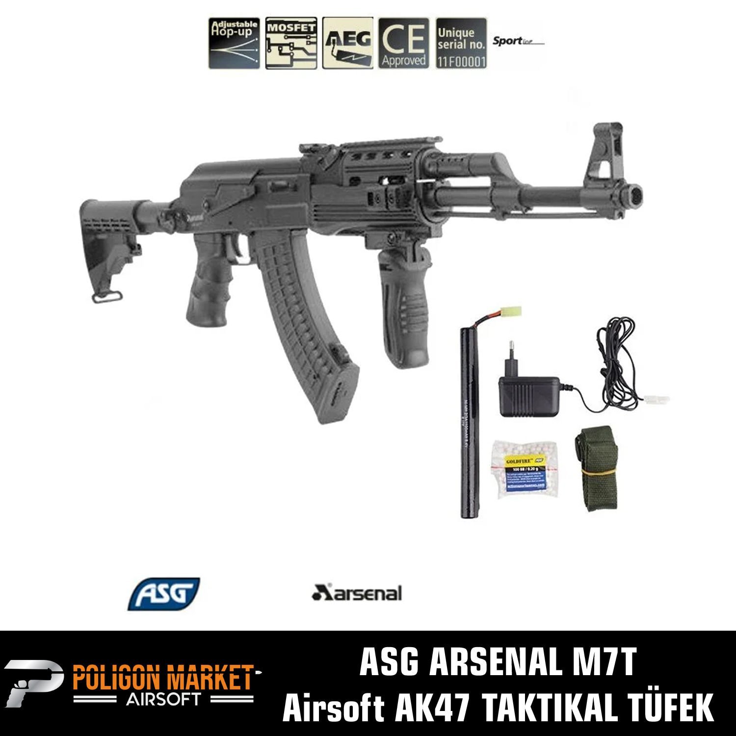 ARSENAL M7T Airsoft AK47 TAKTIKAL TÜFEK 19056