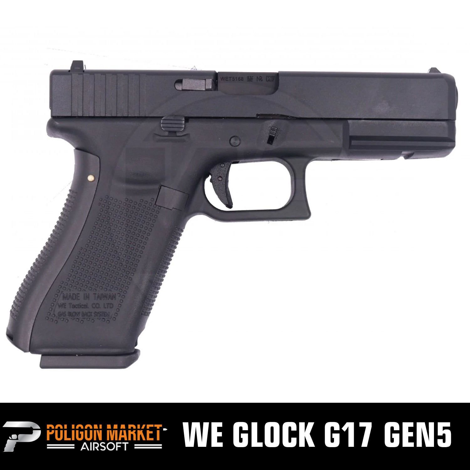 WE GLOCK17 G17 GEN5 SIYAH GBB AIRSOFT TABANCA