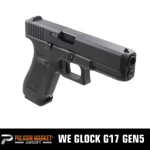 WE GLOCK17 G17 GEN5 SIYAH GBB AIRSOFT TABANCA