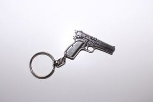 14 lü Tabanca Metal Anahtarlık Siyah