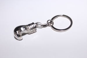 Gümüş Box Eldiveni Metal Anahtarlık