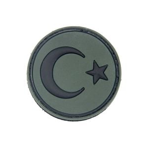 Türk Bayrağı Yuvarlak Silikon Patch Arma