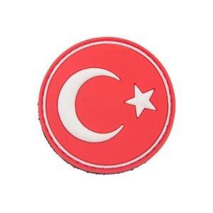 Türk Bayrağı Yuvarlak Silikon Patch Arma