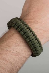 Paracord Bileklik-Pusula-Ateş Başlatıcı-Düdük-Siyah