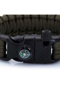 Paracord Bileklik-Pusula-Ateş Başlatıcı-Düdük-Siyah