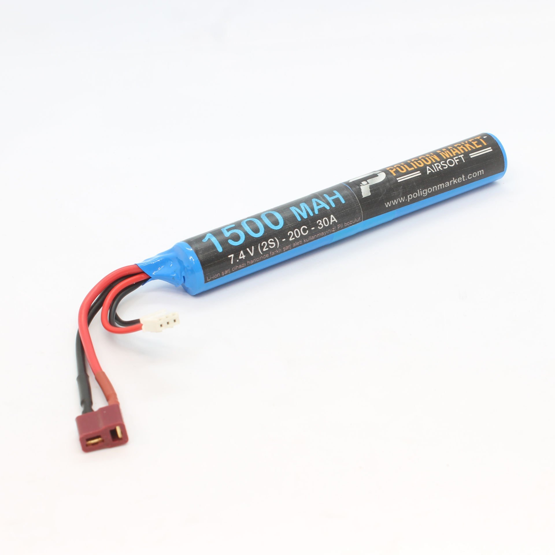 2S (7.4V) 30A 1500 MAH STICK AİRSOFT BATARYA (T-Plug)