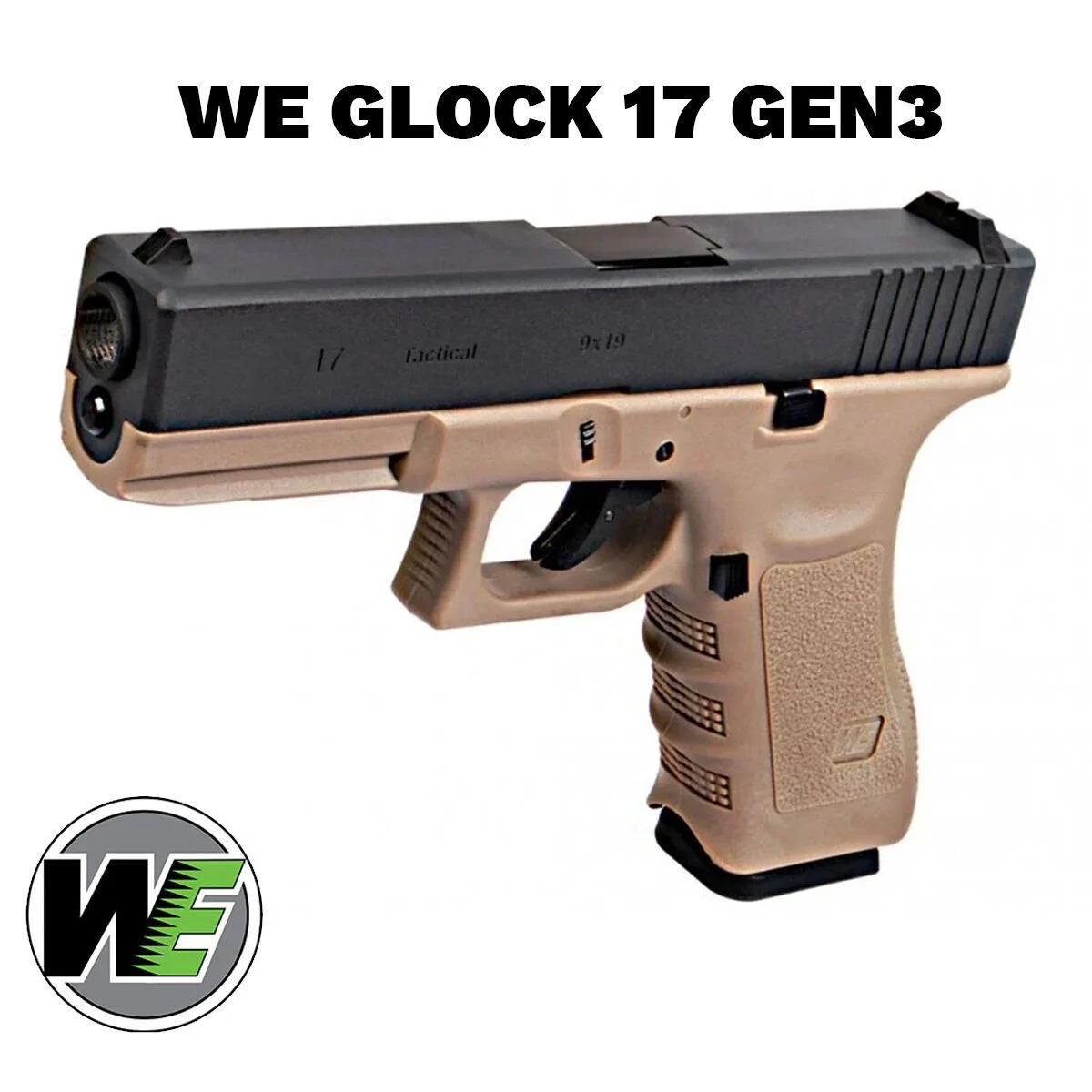 Airsoft Tabanca WE Glock 17 Siyah/Tan Gen3