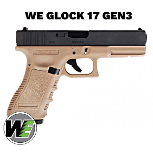 Airsoft Tabanca WE Glock 17 Siyah/Tan Gen3