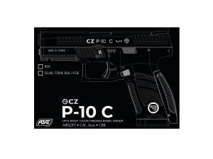 ASG CZ P-10C OR-OT Black Blowback Airsoft Tabanca