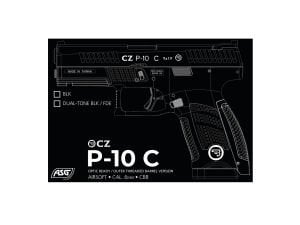 ASG CZ P-10C OR-OT Black Blowback Airsoft Tabanca
