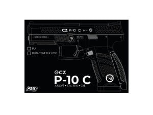 CZ P-10C, CO2, Dual-Tone Black/TAN