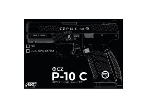CZ P-10C, CO2, Dual-Tone Avantajlı Tabanca Başlangıç Seti